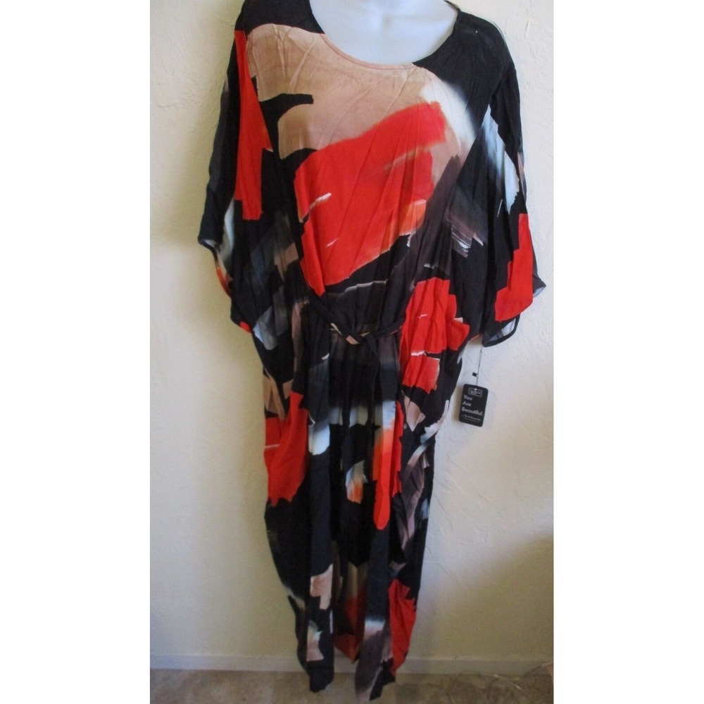 Q'neel Kaftan XS Bold Print NWT